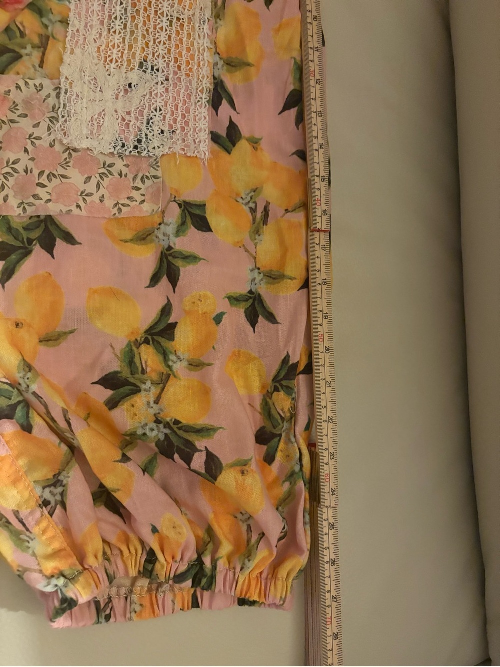 POL Pink & Yellow Lemon Patchwork Jumper - Picture 7 of 10